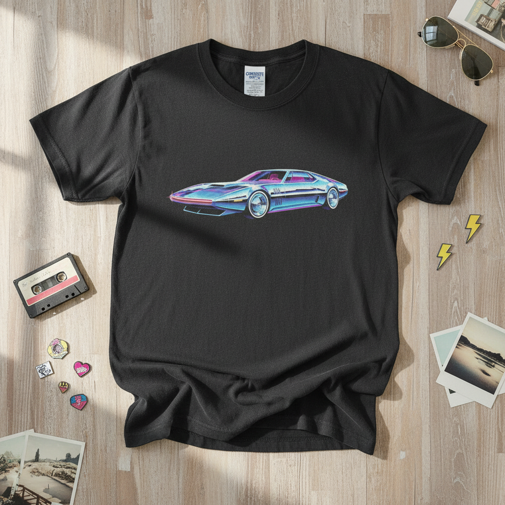 Vintage Retro Sports Car Graphic Tee
