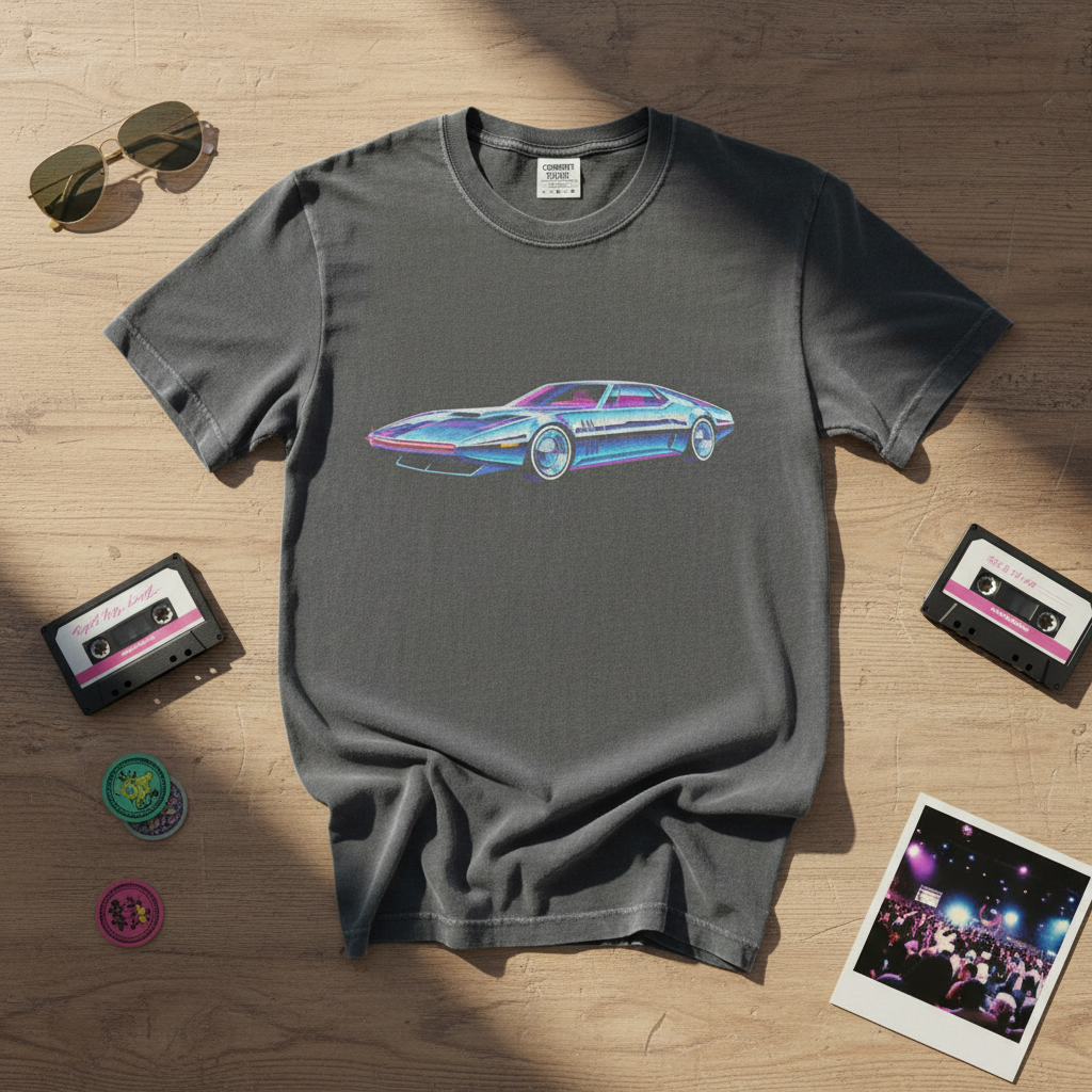 Vintage Retro Sports Car Graphic Tee