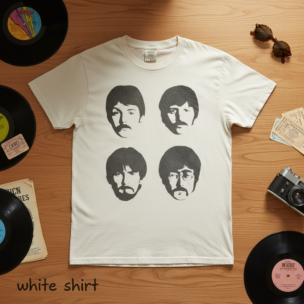 Vintage Beatles Silhouette Graphic Tee