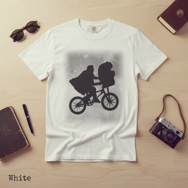 Vintage ET Flying Bike Silhouette Graphic Tee