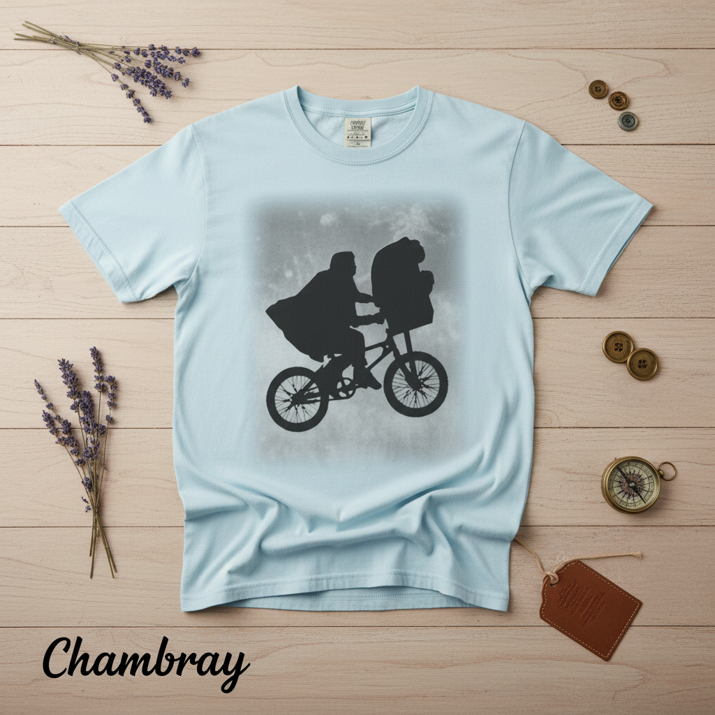 Vintage ET Flying Bike Silhouette Graphic Tee