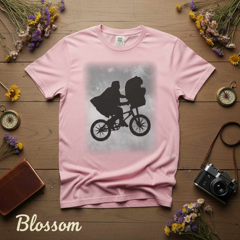 Vintage ET Flying Bike Silhouette Graphic Tee