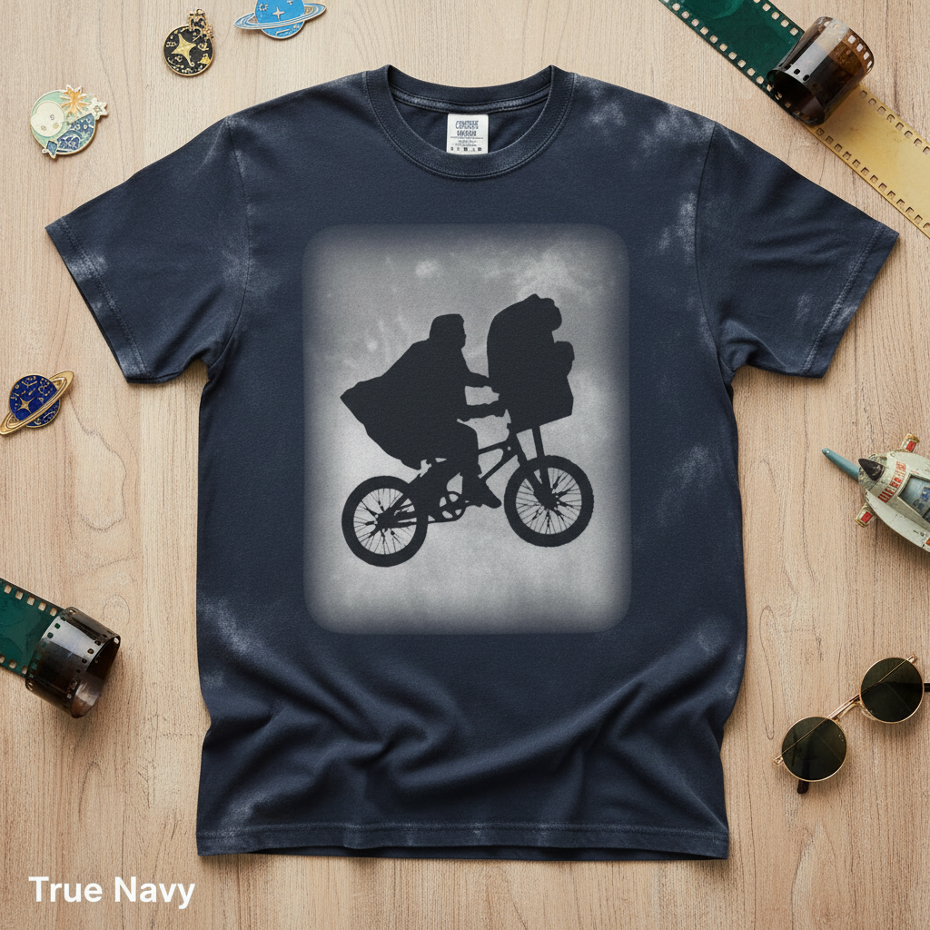 Vintage ET Flying Bike Silhouette Graphic Tee