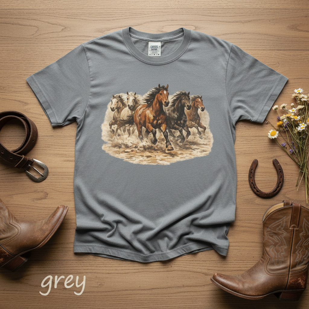 Vintage Wild Horses Graphic Tee