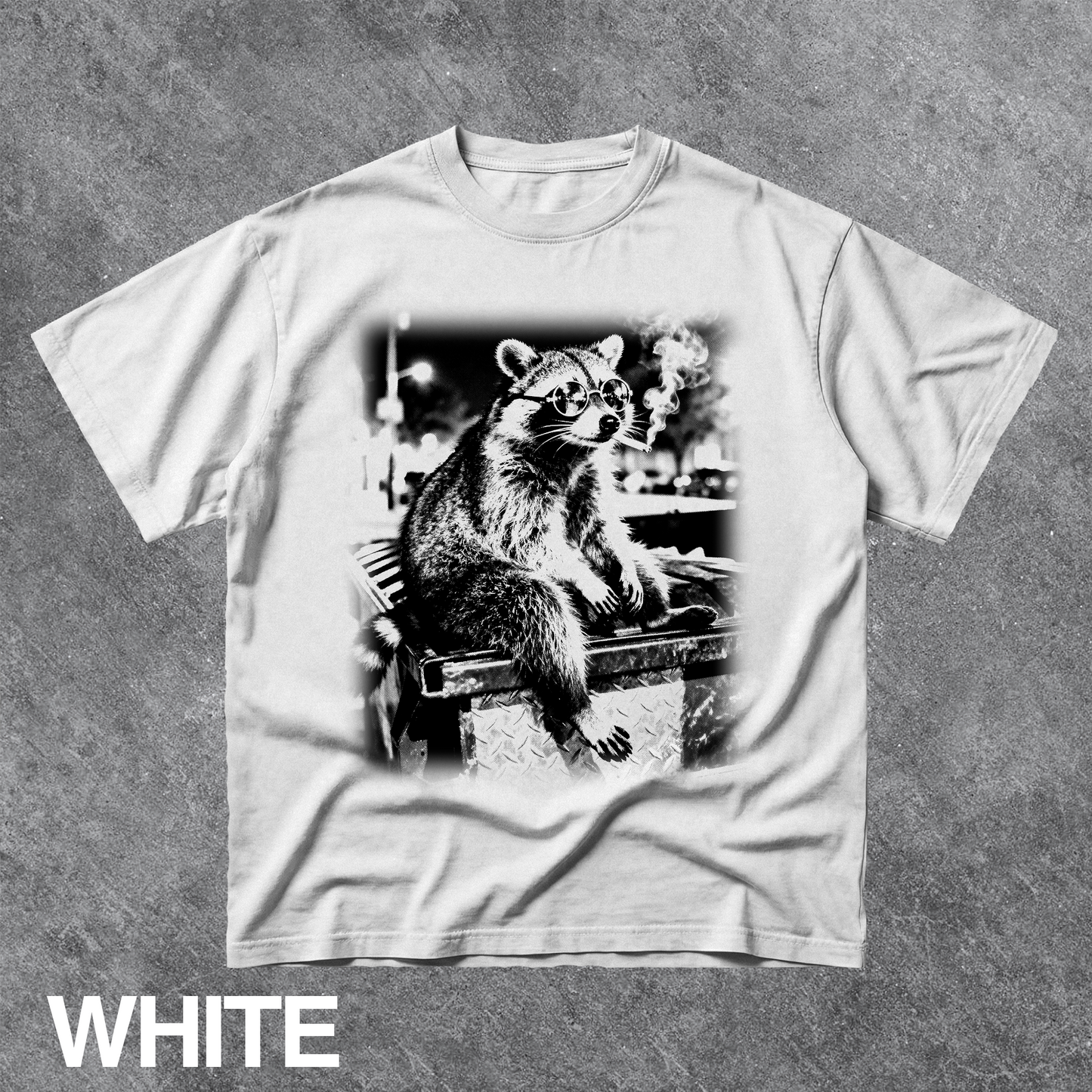 Vintage Smoking Raccoon Graphic Tee