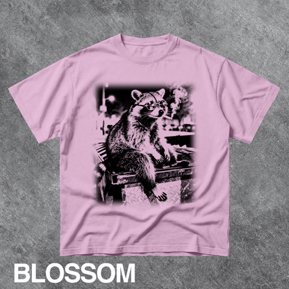 Vintage Smoking Raccoon Graphic Tee