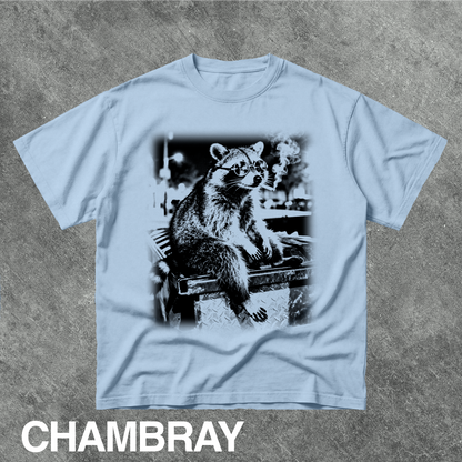 Vintage Smoking Raccoon Graphic Tee