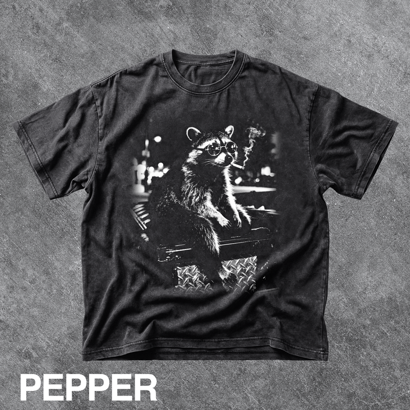 Vintage Smoking Raccoon Graphic Tee