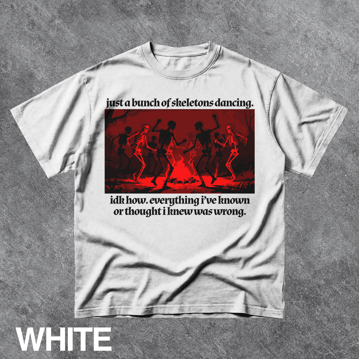 Vintage Dancing Skeletons Graphic Tee