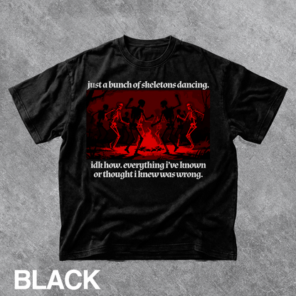 Vintage Dancing Skeletons Graphic Tee