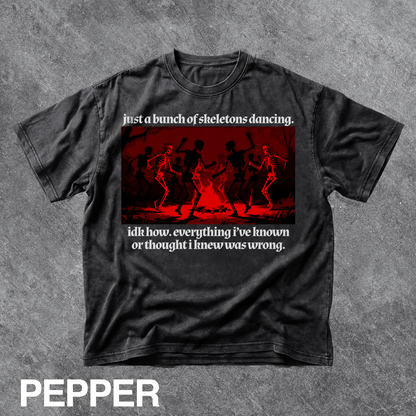 Vintage Dancing Skeletons Graphic Tee