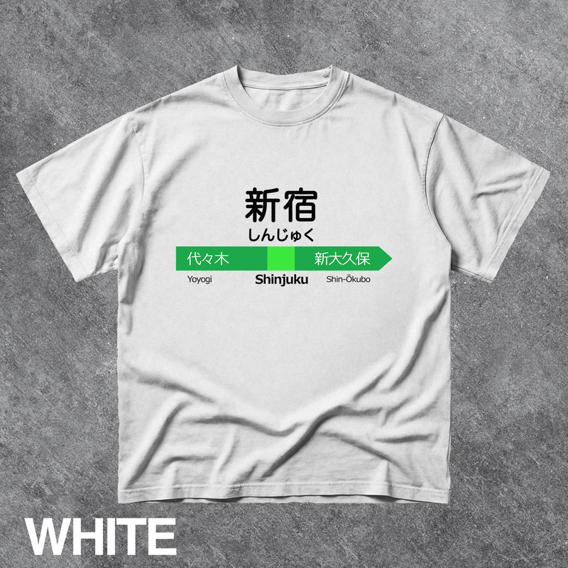 Vintage Shinjuku Station Sign Graphic Tee