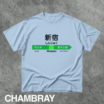 Vintage Shinjuku Station Sign Graphic Tee