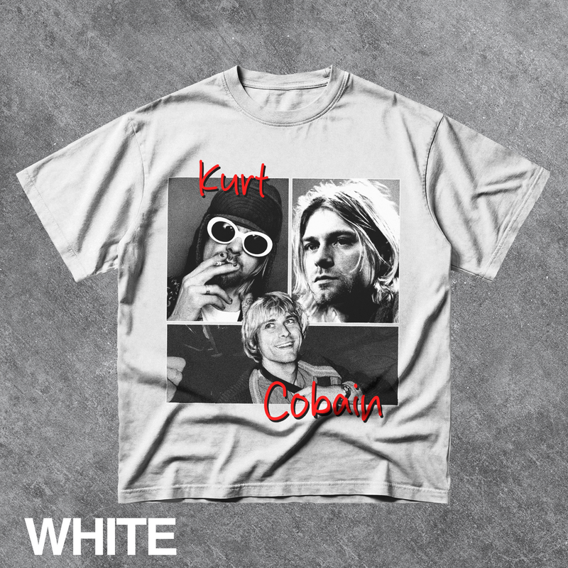 Vintage Kurt Cobain Collage Graphic Tee