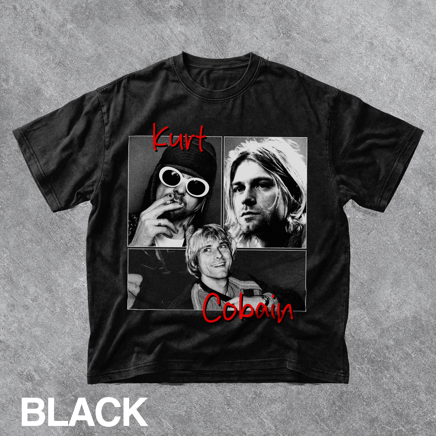 Vintage Kurt Cobain Collage Graphic Tee