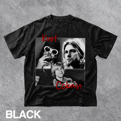 Vintage Kurt Cobain Collage Graphic Tee