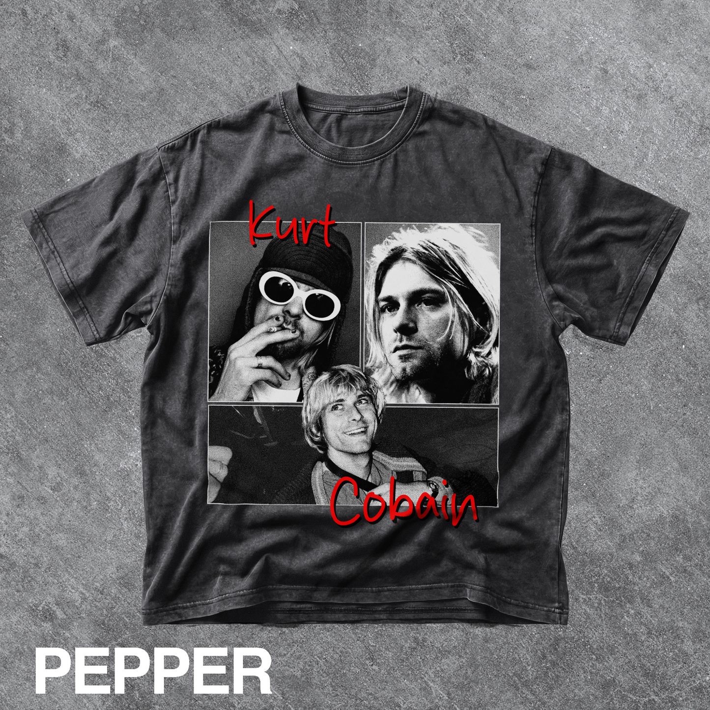 Vintage Kurt Cobain Collage Graphic Tee