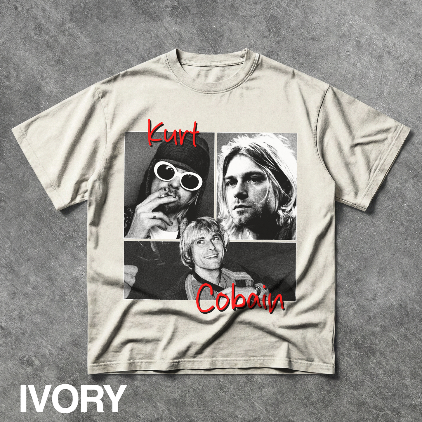Vintage Kurt Cobain Collage Graphic Tee