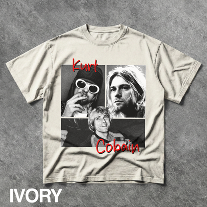 Vintage Kurt Cobain Collage Graphic Tee