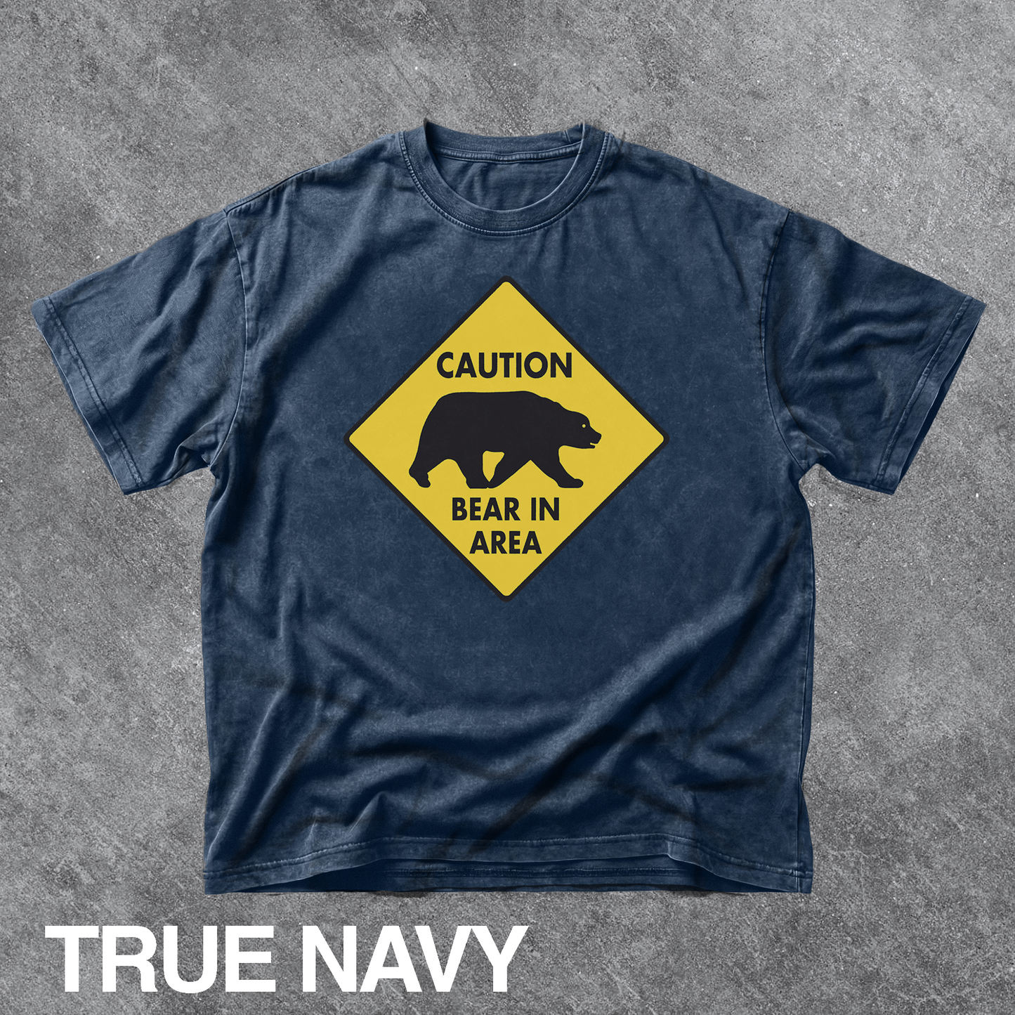 Vintage Bear Warning Sign Graphic Tee