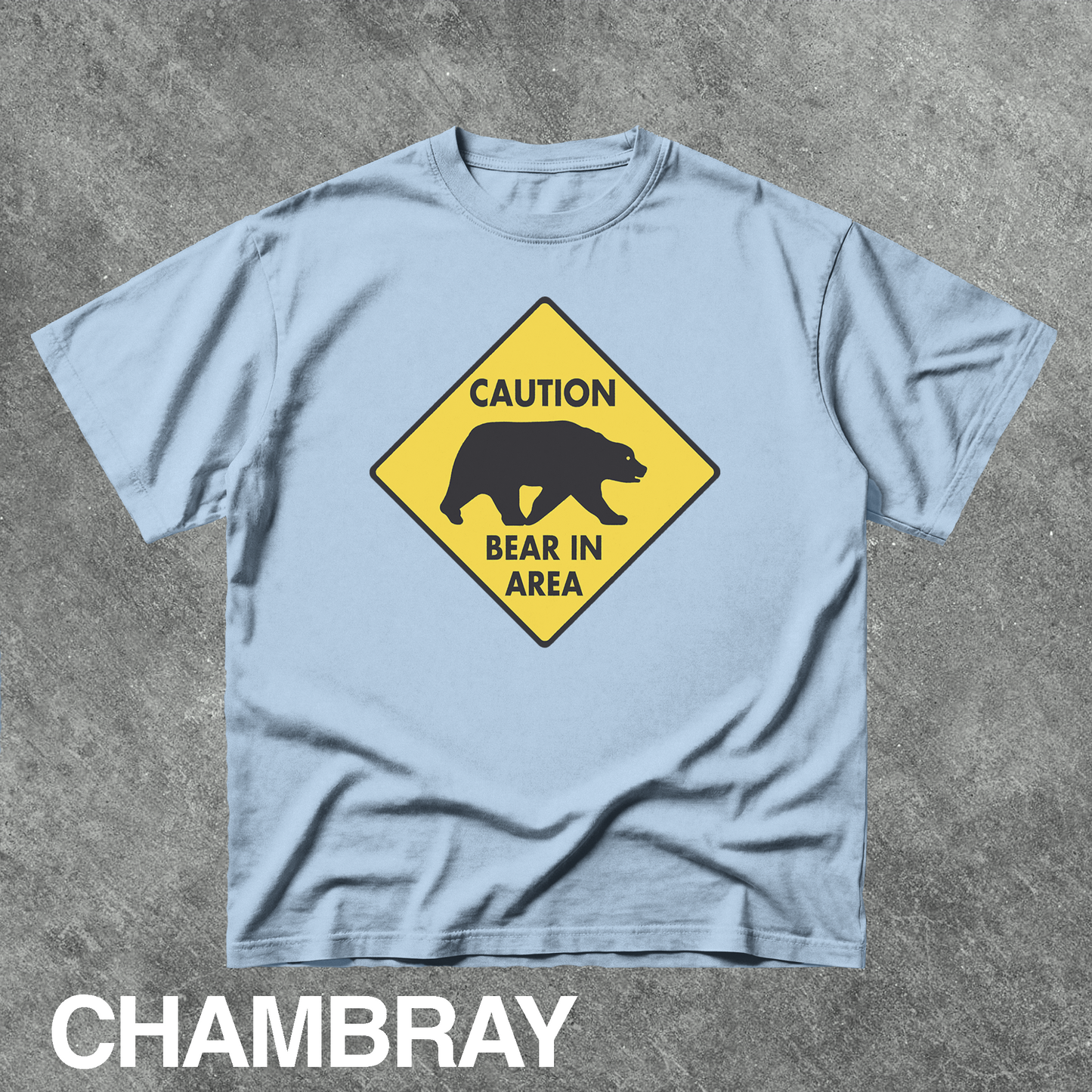 Vintage Bear Warning Sign Graphic Tee